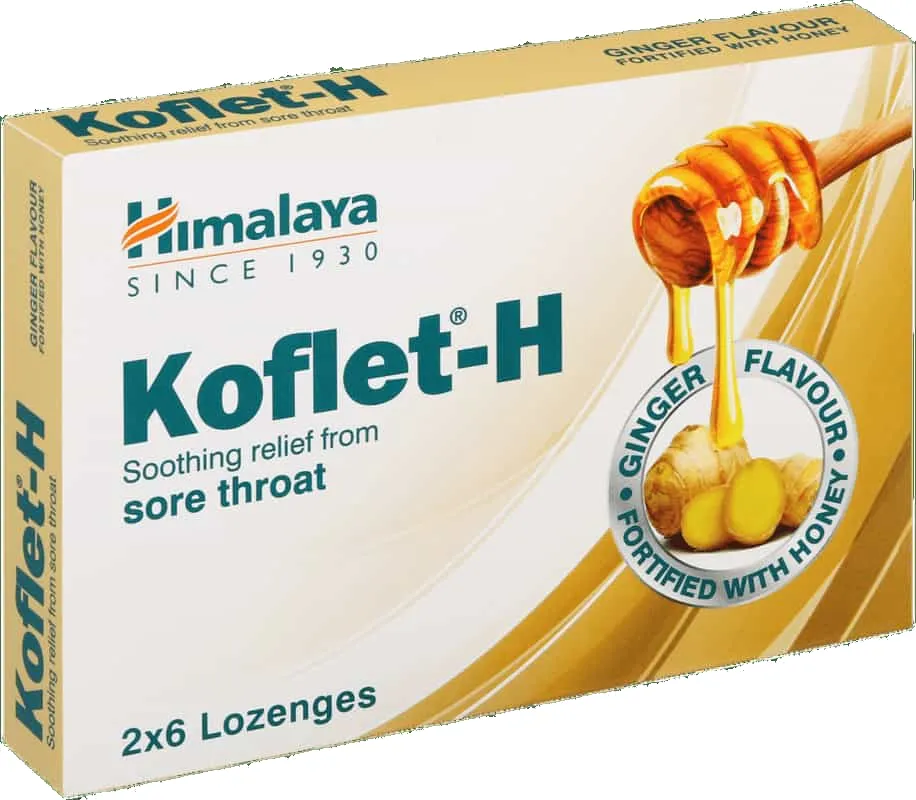 Himalaya Ginger Flavour Koflet-H lozenges 12pk
