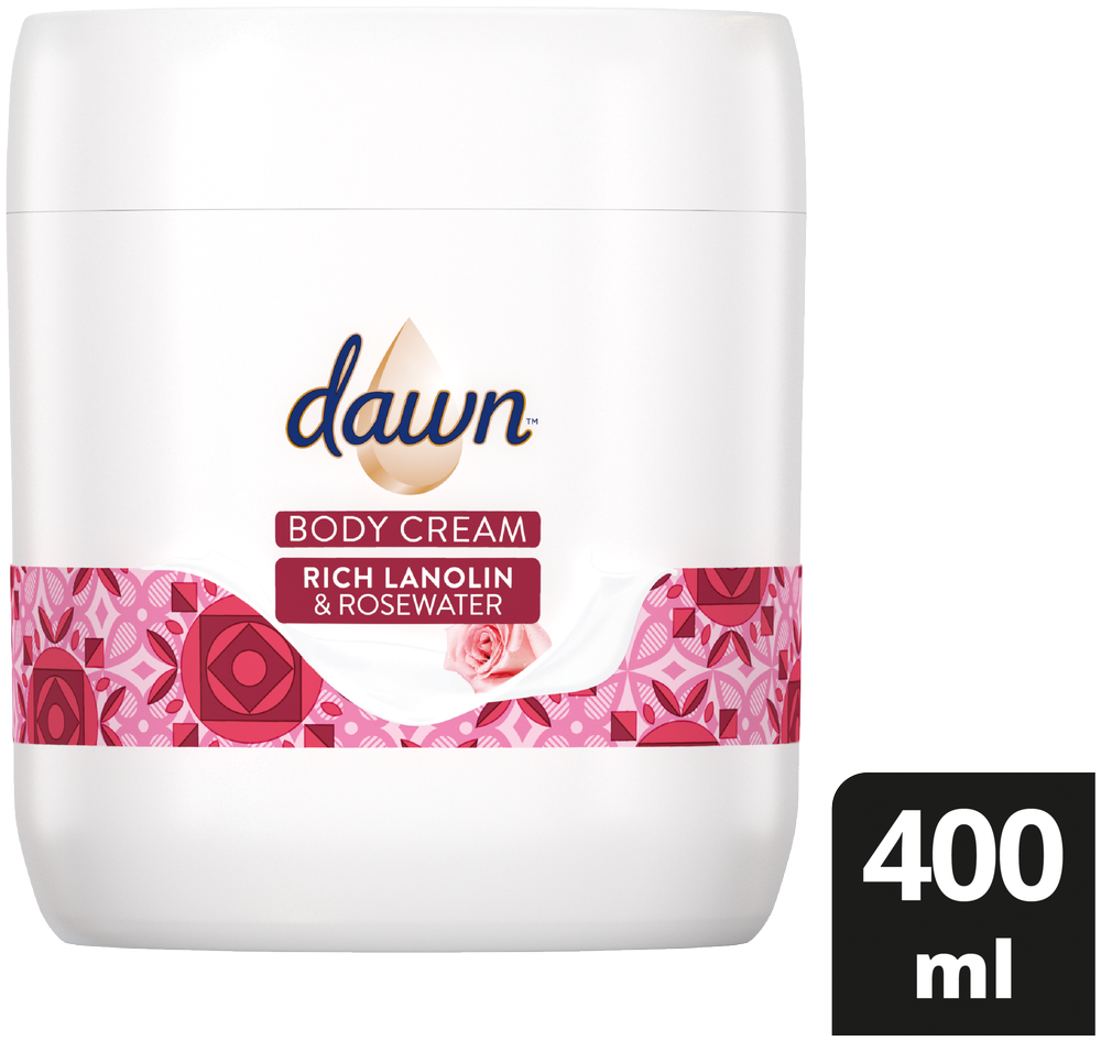 Dawn Rich Lanolin and Rose Water Soothing Body Cream 400ml