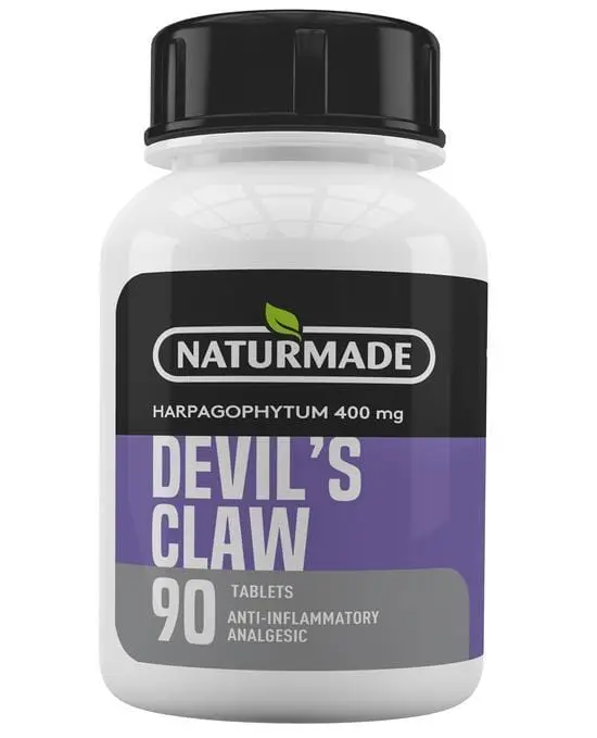 Front of Naturmade Devil's Claw 400mg 90 tablets bottle