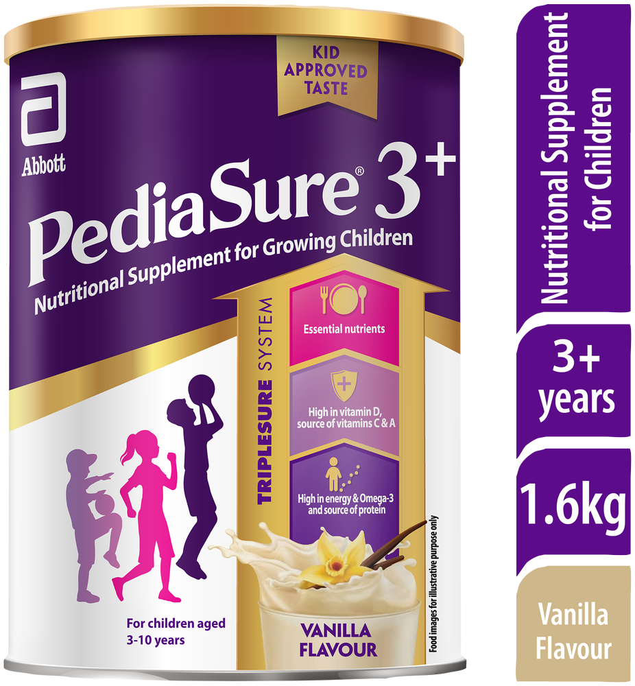 Pediasure 3+ Vanilla Flavour Nutritional Supplement for Growing Children 1.6kg