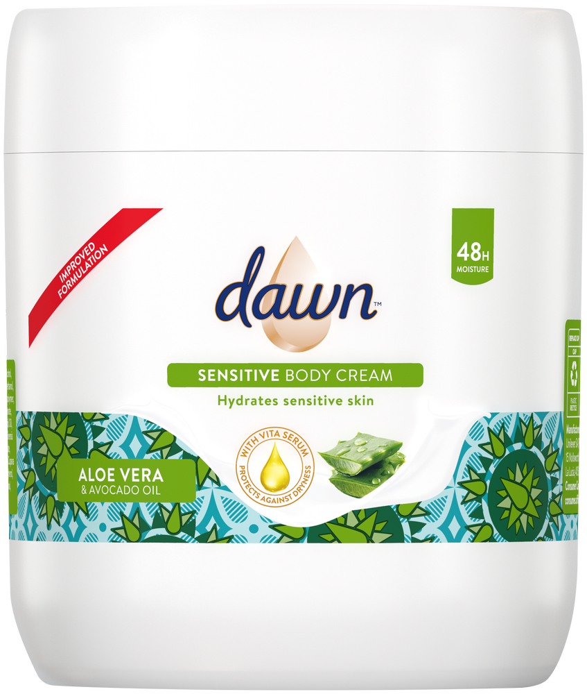Dawn Aloe Vera and Avocado Oil Soothing Body Cream 400ml