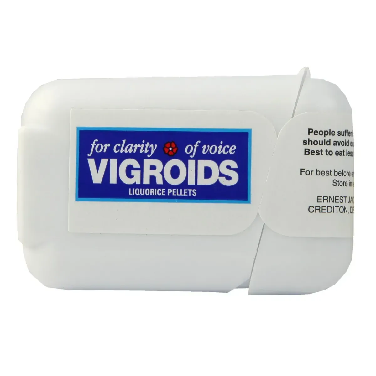 Front of Jeral Distributors Vigroids Liquorice Pellets pack