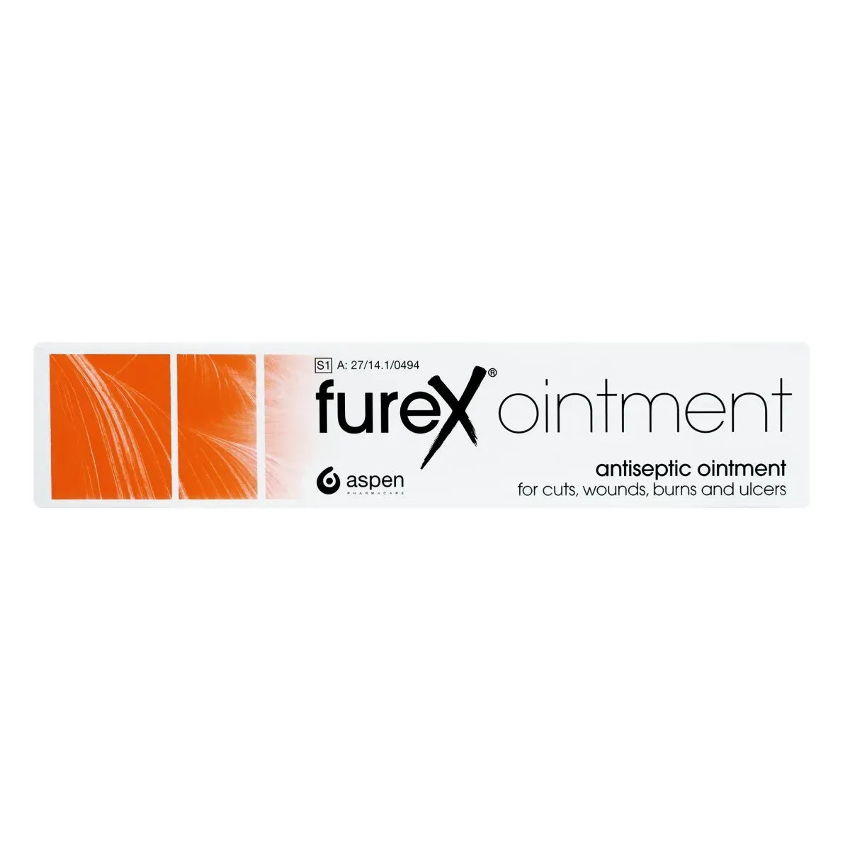 Front of Aspen Furex Antiseptic Ointment box, 25 g