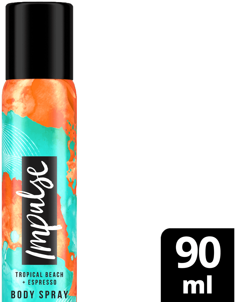 Impulse Tropical Beach and Espresso Aerosol Deodorant Body Spray 90ml