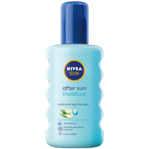 Front of Nivea Sun After Sun Moisturising Spray 200 ml bottle