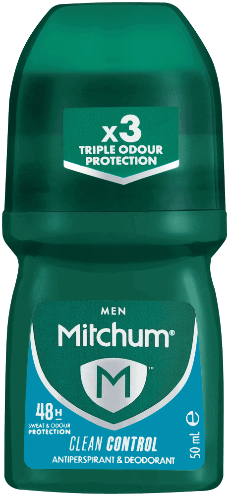Mitchum Men Clean Control Antiperspirant & Deodorant Roll-On 50ml