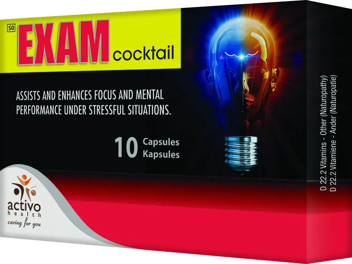 Front of Activo Health Exam Cocktail 10 capsules box