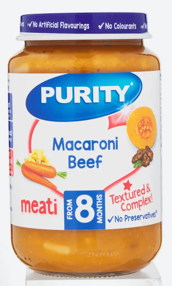 Purity From 8 Months Macaroni Beef Meati 200ml 200ml