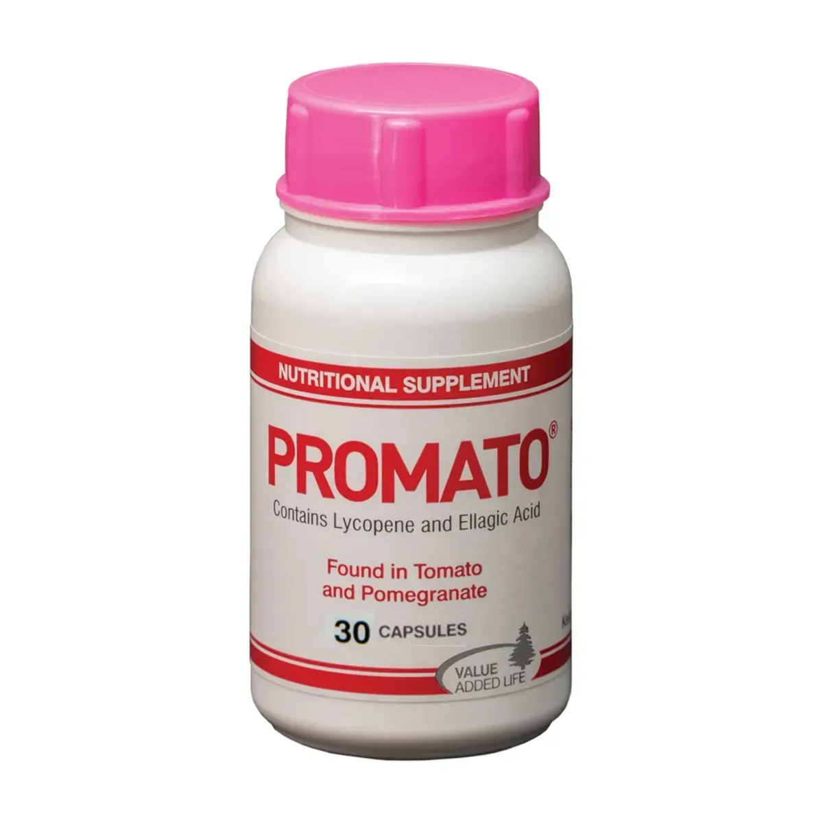 Front of Value Added Life Promato Nutritional Supplement 30 capsules bottle