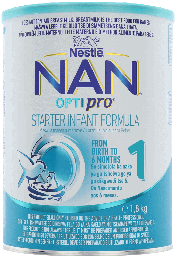 Front of Nestlé NAN OPTIPRO 1 Starter Infant Formula 1.8 kg tin