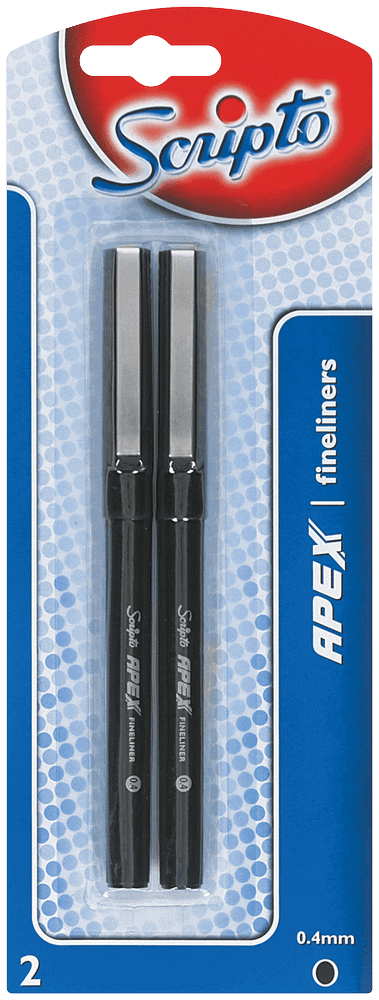Scripto Apex Fineliner 2pk 2pk