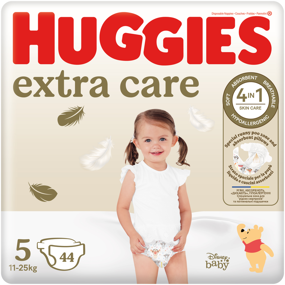 Huggies Extra Care Size 5 Disposable Nappies 44pk