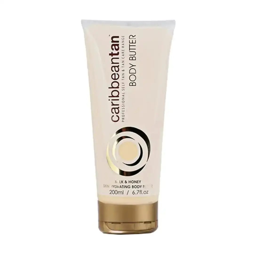 Front of Caribbean Tan Milk & Honey Body Butter 200 ml tube