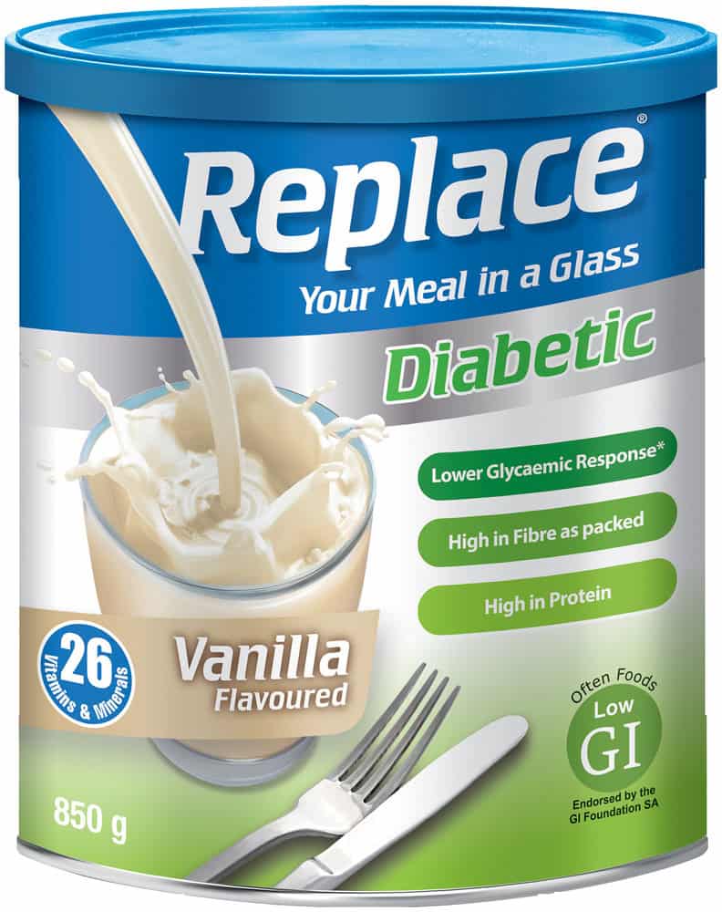 Replace Diabetic Vanilla Flavoured Shake 850g