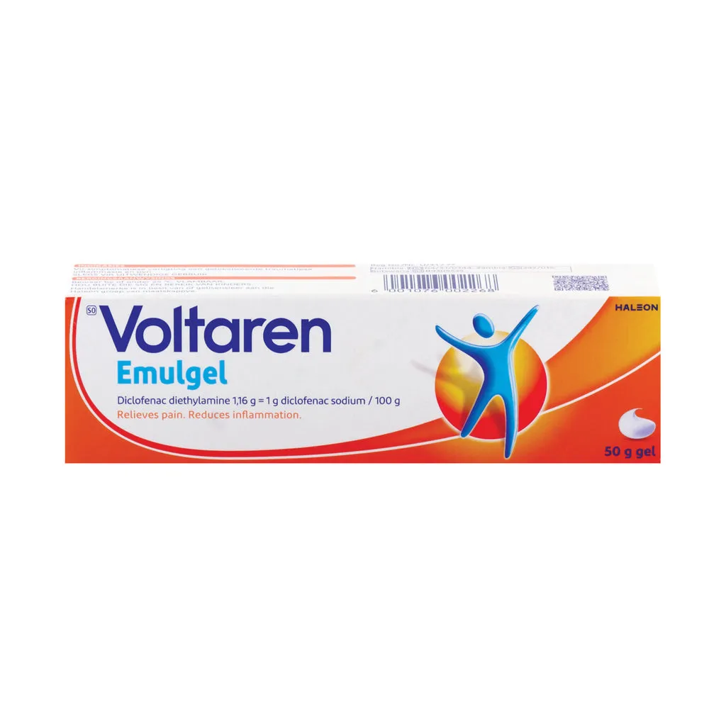 Front of Voltaren Emulgel 50 g tube box
