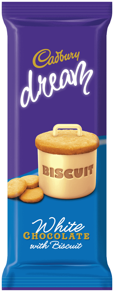 Cadbury Dream Biscuit White Chocolate Slab 80g