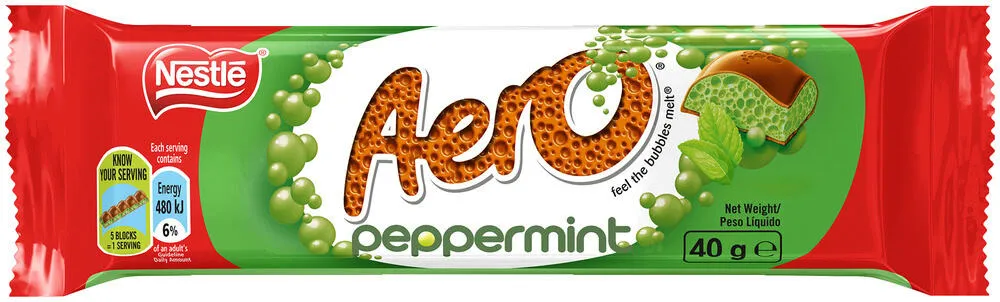 Nestlé Aero Peppermint Milk Chocolate Bar 40g