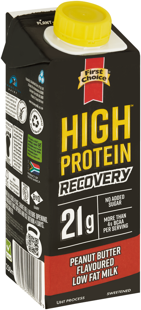 First Choice High Protein Recovery Peanut Butter Flavoured Low Fat Milk 250ml