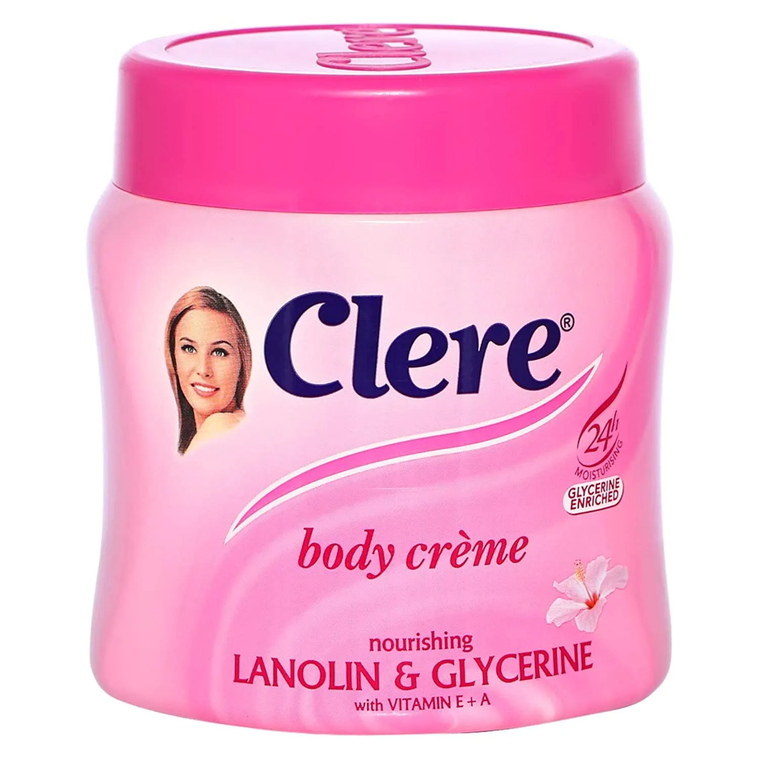 Front of Clere Lanolin & Glycerine Body Crème tub, 300 ml