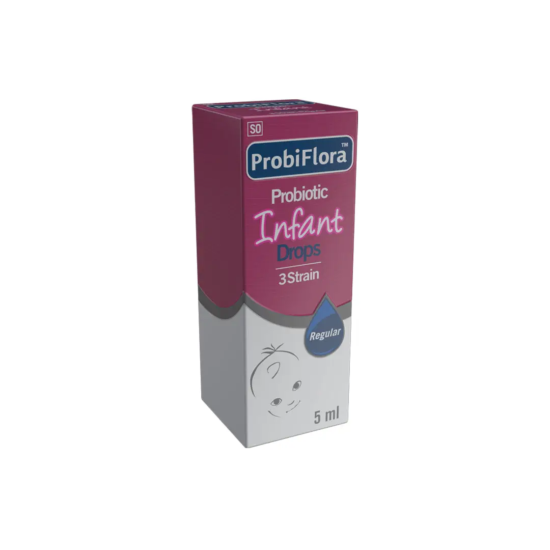 Angled view of Adcock Ingram ProbiFlora Infant Regular Probiotic Drops 5 ml box
