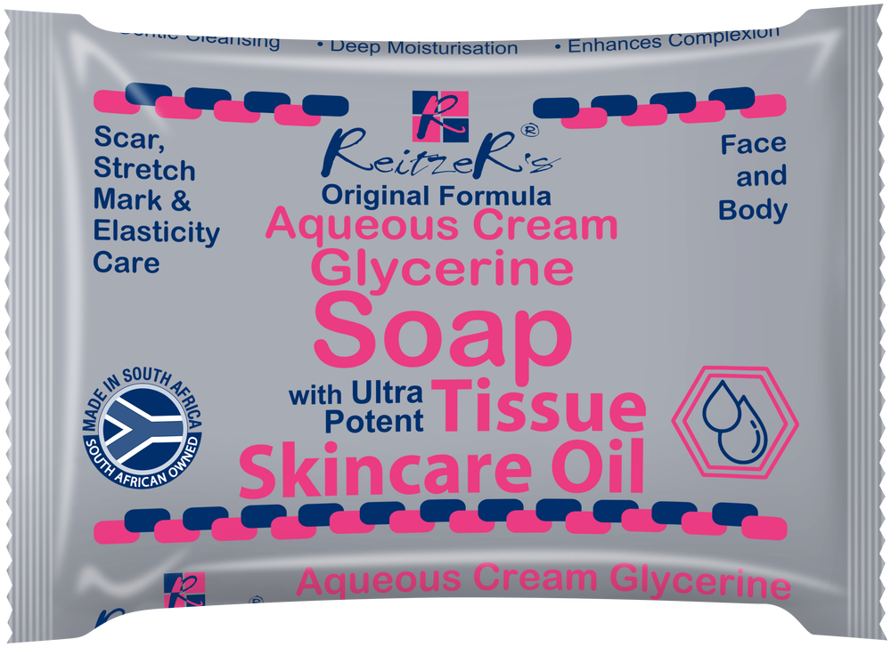Reitzer's Aqueous Cream Glycerine Soap with Tissue Skincare Oil 100g