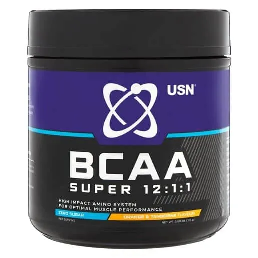 Front of USN BCAA Super 12:1:1 Orange Tangerine 315g tub