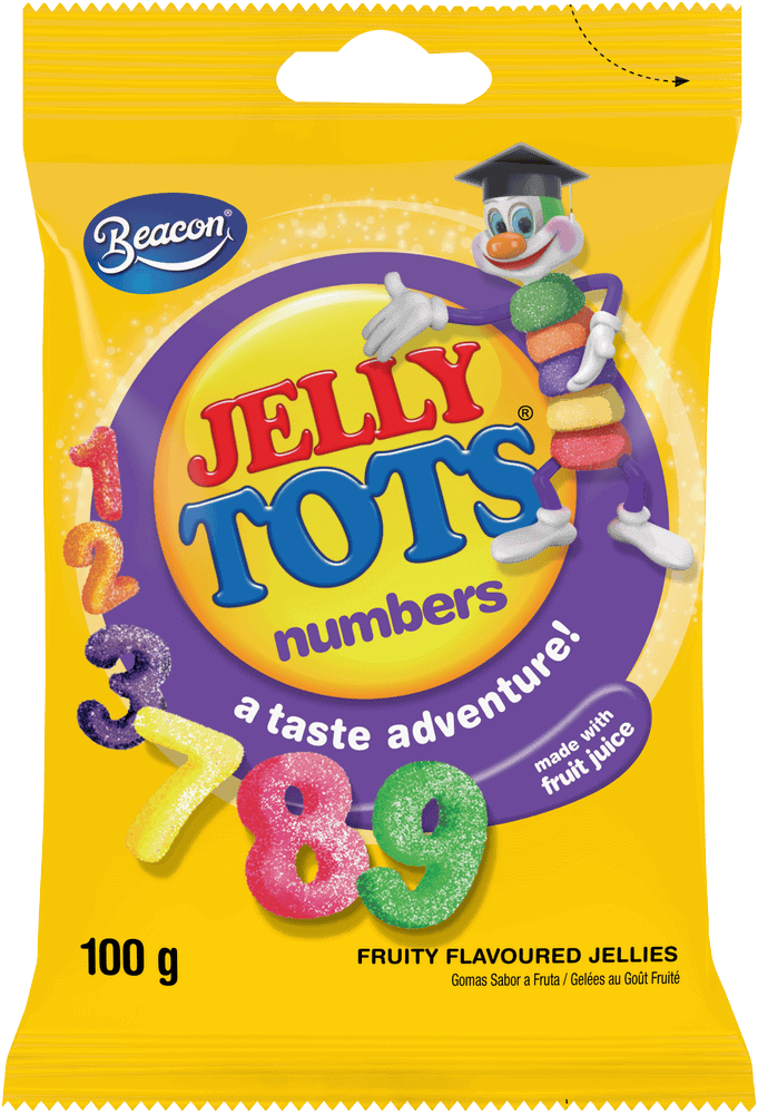 Beacon Jelly Tots Numbers Fruity Flavoured Jellies 100g