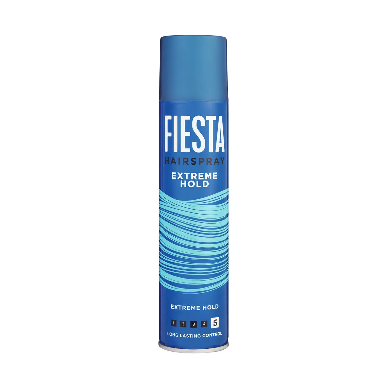 Front of Fiesta Hairspray Extreme Hold 300ml can