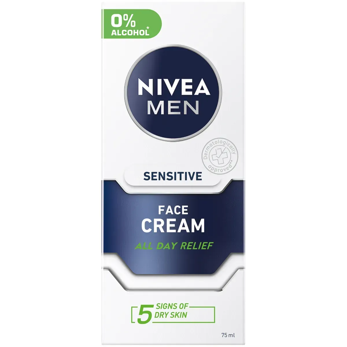 Front of NIVEA MEN Sensitive Face Cream 75 ml box