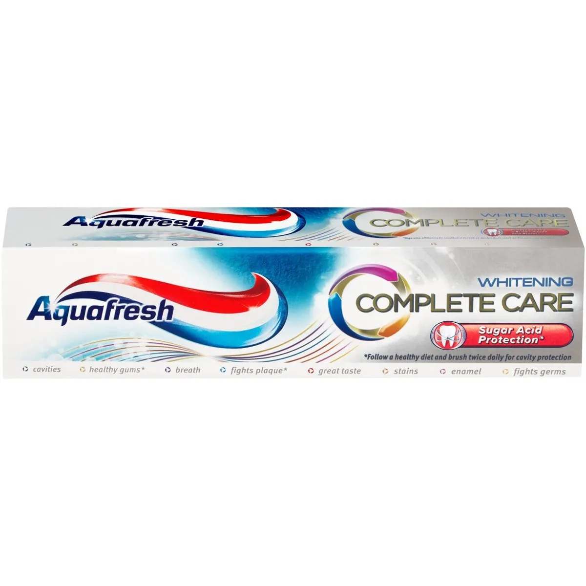 Front of Aquafresh Complete Care Whitening toothpaste 75 ml box
