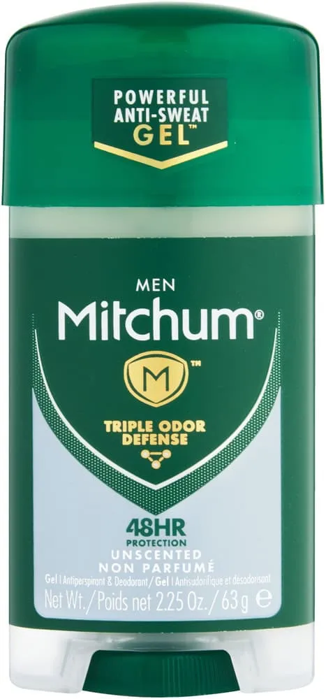 Mitchum Men Unscented Anti-Perspirant & Deodorant Gel 63g