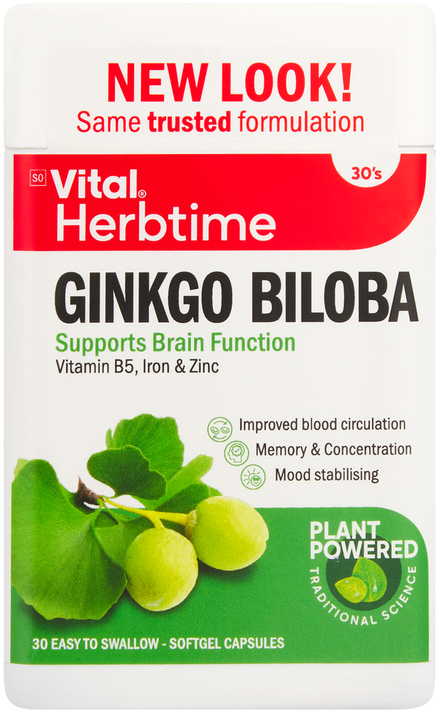 Vital Herbtime Ginkgo Biloba Softgel Capsules 30pk