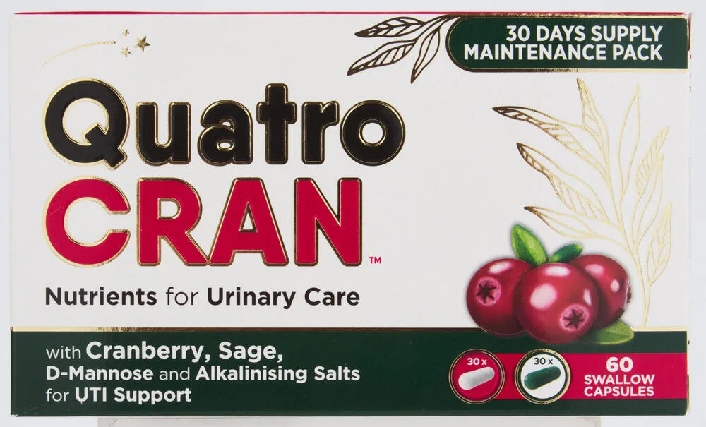 Quatrocran Nutrients for Urinary Care Capsules 60pk