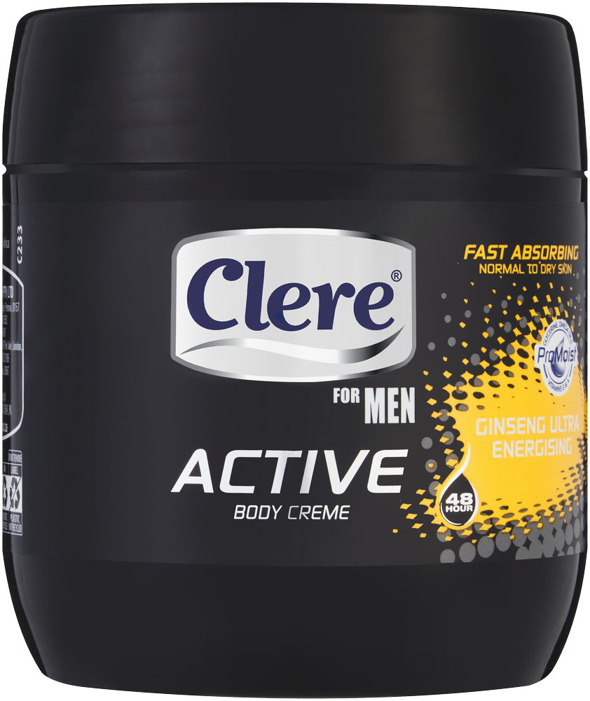 Clere FOR MEN Ginseng Ultra Energising Active Body Crème 450ml