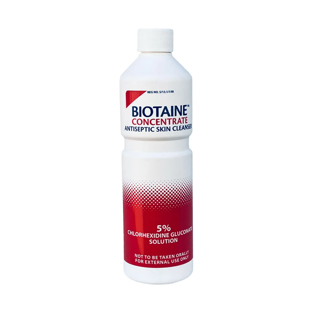 Front of Biotaine Concentrate 5% Antiseptic Skin Cleanser 500ml bottle
