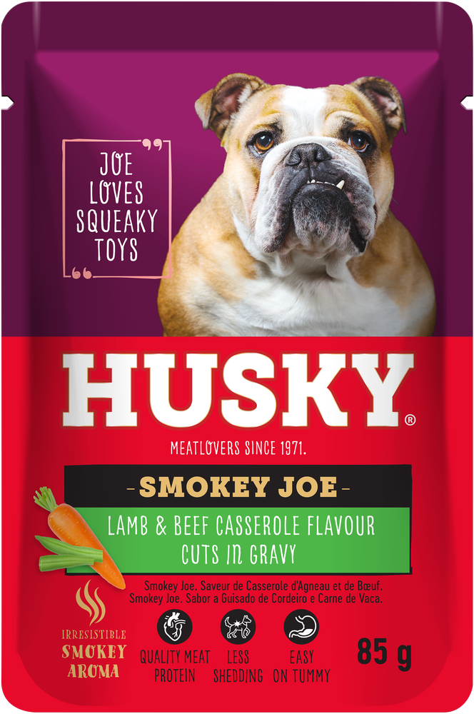 Husky Lamb & Beef Casserole Flavour Smokey Joe Wet Dog Food 85g
