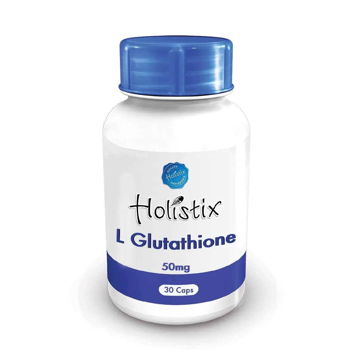 Front of Holistix L-Glutathione 50mg 30 capsules bottle