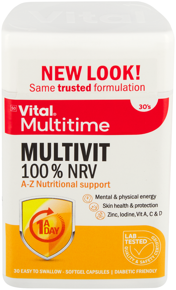 Vital Multitime 100% NRV Multivit Softgel Capsules 30pk