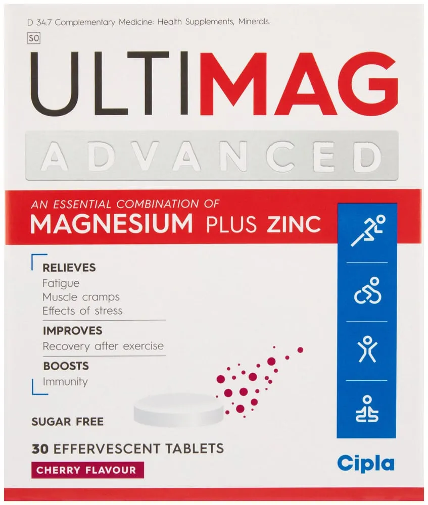 Ultimag Cherry Flavour Advanced Effervescent Tablets 30pk