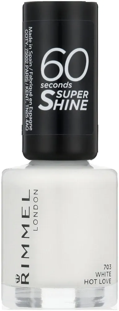 Rimmel 60 Seconds White Hot Love Super Shine Nail Polish 8ml