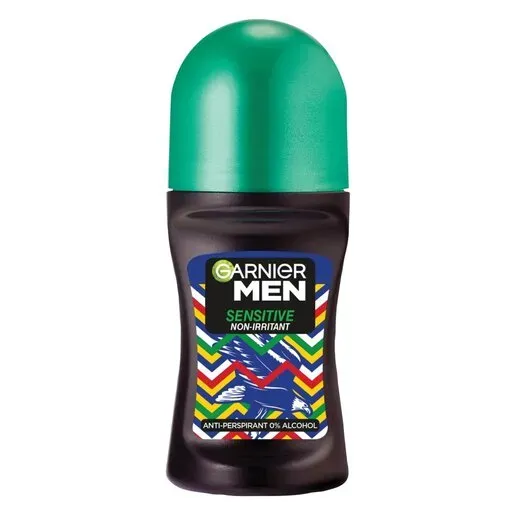 Front of Garnier Men Mineral Roll-On Sensitive Non-Irritant Anti-Perspirant 50 ml
