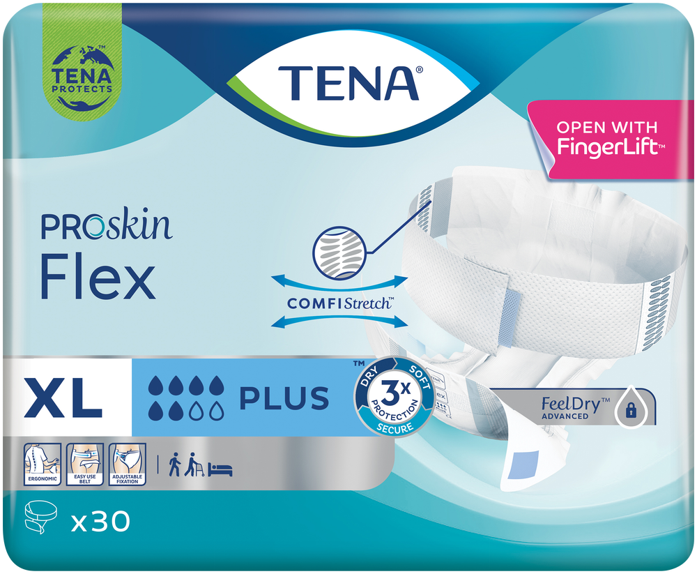 TENA ProSkin Plus Adult Incontinence Flex Briefs 30pk