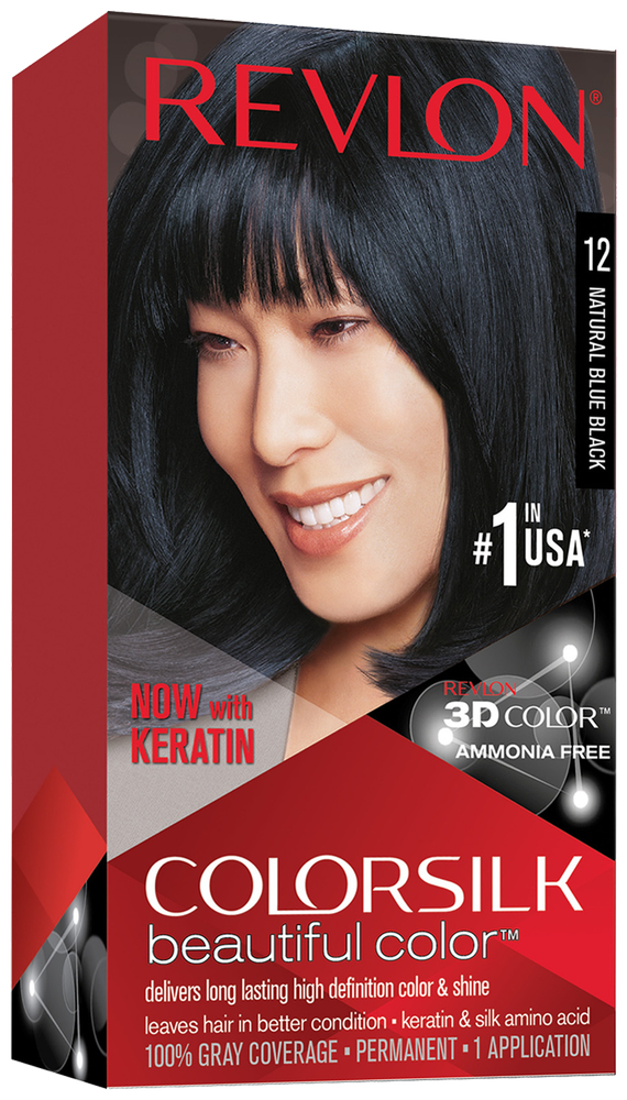 Revlon Colorsilk Natural Blue Black Beautiful Color Permanent Hair Colour 1s