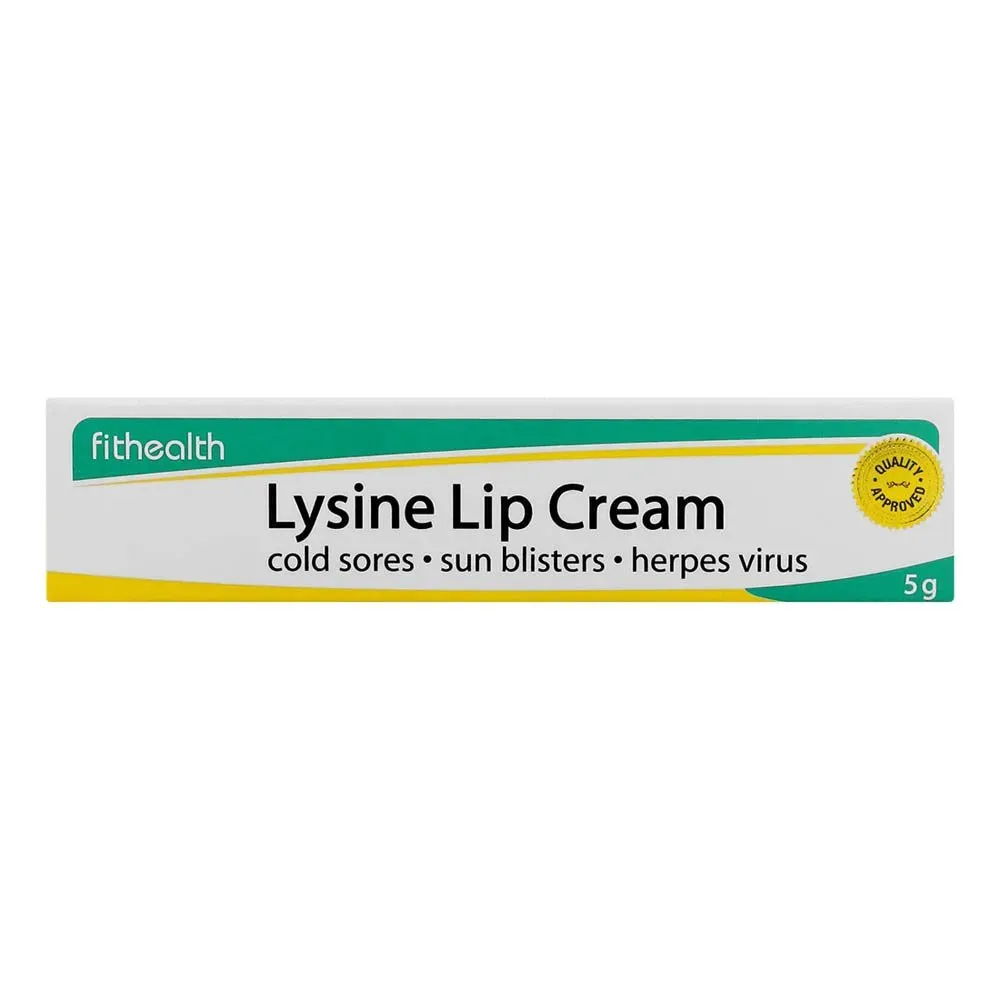 Front of Fithealth Lysine Lip Cream 5 g box