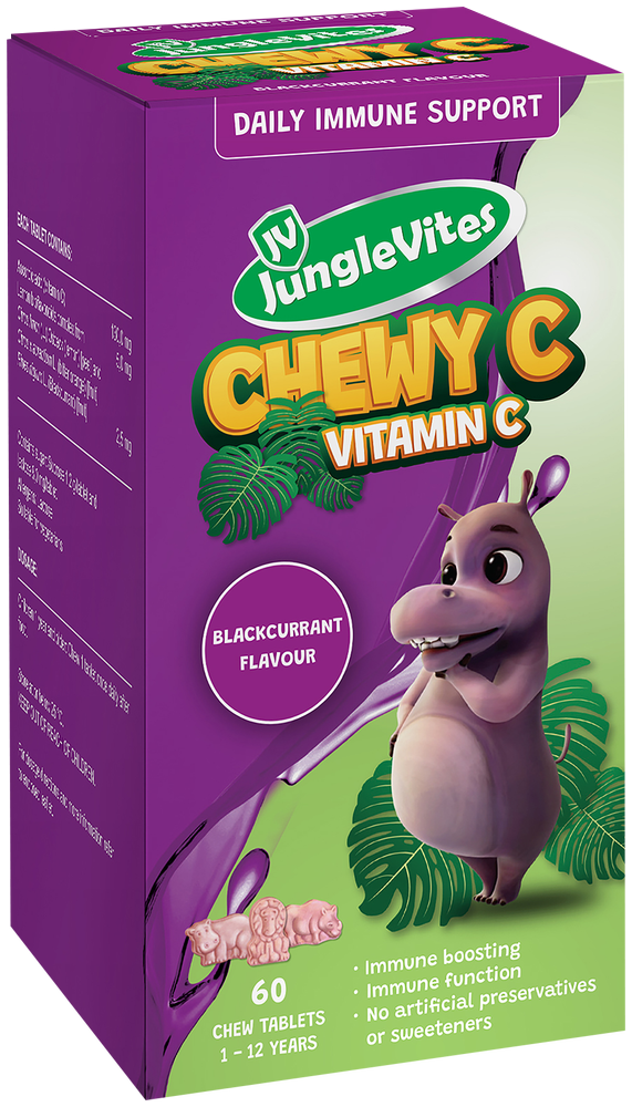 Junglevites Blackcurrant Flavour Daily Immune Support Chewy Tablets 60pk