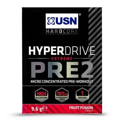 Front of USN Hyperdrive Pre2 Fruit Fusion 9.6g sachet (wrong variant/size)