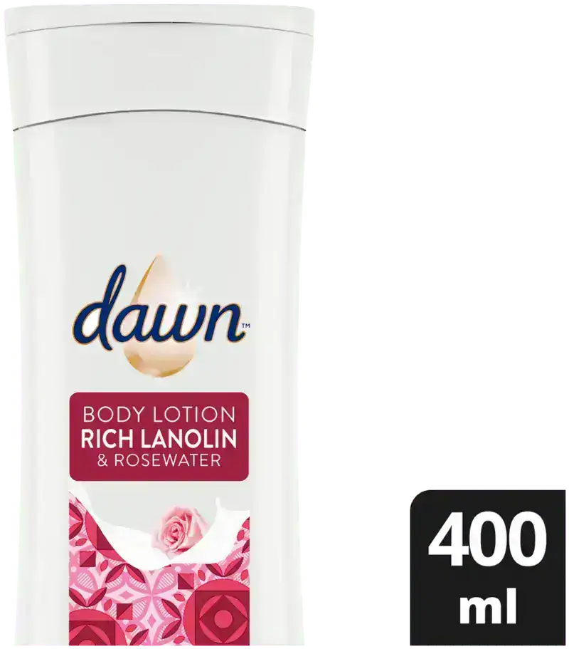 Dawn Rich Lanolin and Rose Water Soothing Body Lotion for Soft Skin 400ml