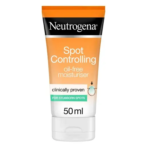 Front of Neutrogena Spot Controlling Oil-Free Moisturiser tube, 50 ml