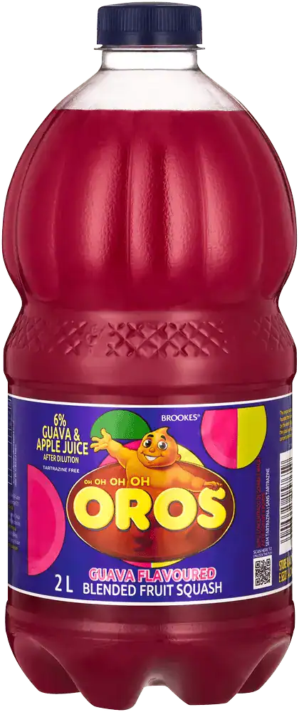 Brookes Oros Guava Flavoured Blended Fruit Squash 2L