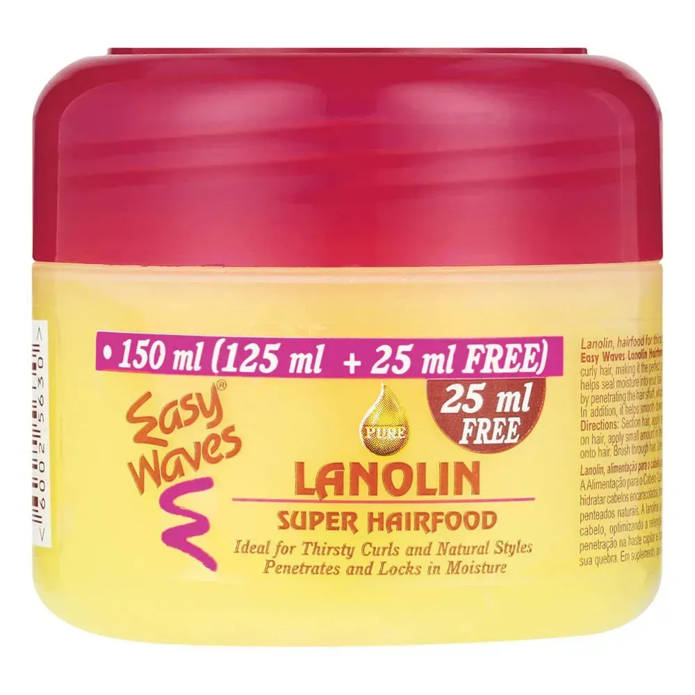 Front of Easy Wave Lanolin Super Hairfood 150 ml tub